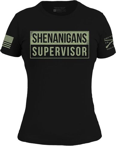 تي شيرت نسائي ذو قصة ضيقة من Grunt Style Shenanigans Supervisor in Saudi Arabia