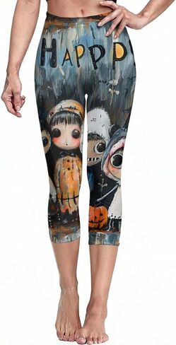Sister Amy Girl 3D Printed Geometric Figures Ankle Elastic Tights Legging in Saudi Arabia