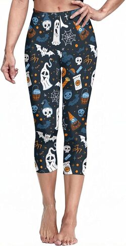 Sister Amy Girl 3D Printed Geometric Figures Ankle Elastic Tights Legging in Saudi Arabia