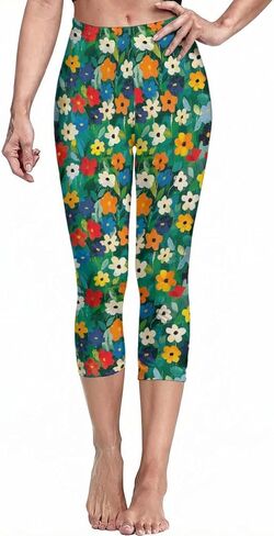 Sister Amy Girl 3D Printed Geometric Figures Ankle Elastic Tights Legging in Saudi Arabia