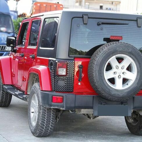 درع الجسم لواقي الزوايا الخلفية متوافق مع 2007-2018 Wrangler JK JKU، استبدل 11651.01 أغطية حواف الإضاءة الخلفية لوحة الربع الخلفي قطعتان in Kuwait