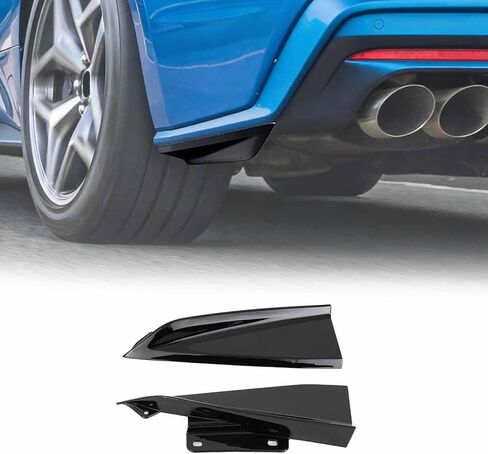 زوج من موزع المصد الخلفي لسيارة Ford Mustang Ecoboost GT Darkhorse S650 2024-2025 غطاء نهاية وصلات شريط الوجه الخلفي (أسود لامع) in Kuwait