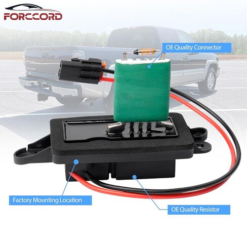 89019088 Blower Motor Resistor with Harness Fit for Chevrolet Avalanche Silverado 1500 2500 Suburban Tahoe, GMC Sierra Yukon Cadillac, Escalade Replaces# 973-405 1581086 Accessories in Saudi Arabia