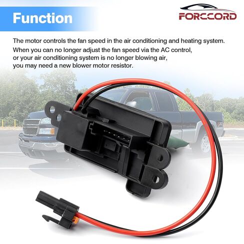 89019088 Blower Motor Resistor with Harness Fit for Chevrolet Avalanche Silverado 1500 2500 Suburban Tahoe, GMC Sierra Yukon Cadillac, Escalade Replaces# 973-405 1581086 Accessories in Saudi Arabia