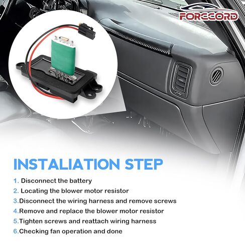 89019088 Blower Motor Resistor with Harness Fit for Chevrolet Avalanche Silverado 1500 2500 Suburban Tahoe, GMC Sierra Yukon Cadillac, Escalade Replaces# 973-405 1581086 Accessories in Saudi Arabia