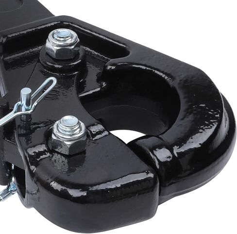 10-Ton Pintle Hitch for 2-Inch Receiver Hook Receiver 20000LBS Replacement for 2-1/2 in Lunette Ring Powder Coated Black in Saudi Arabia