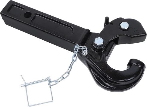 10-Ton Pintle Hitch for 2-Inch Receiver Hook Receiver 20000LBS Replacement for 2-1/2 in Lunette Ring Powder Coated Black in Saudi Arabia