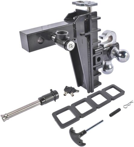 AP03 وصلة مقطورة 2.0 بوصة جهاز استقبال 8 بوصة وصلة سحب شديدة التحمل 17000 رطل GTW حامل ثلاثي الكرة مع خطاف متوافق مع قطع غيار الدراجات النارية للسيارات in Kuwait