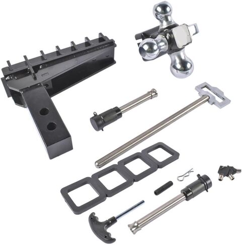 AP03 وصلة مقطورة 2.0 بوصة جهاز استقبال 8 بوصة وصلة سحب شديدة التحمل 17000 رطل GTW حامل ثلاثي الكرة مع خطاف متوافق مع قطع غيار الدراجات النارية للسيارات in Kuwait