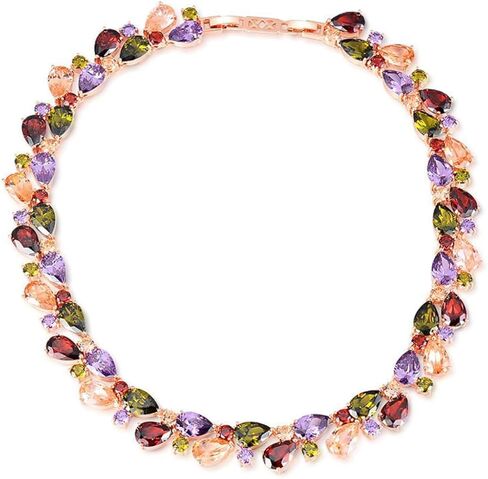 YouBella AAA Swiss Zircon Jewellery Gold Plated Collar Necklace for Women (Multi-Colour) (YBNK_5626) in Saudi Arabia