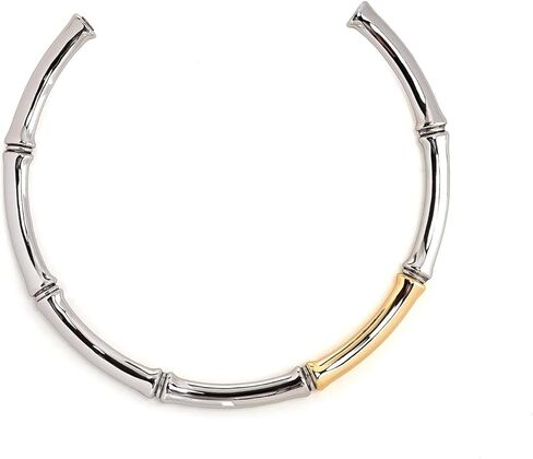 Kenneth Jay Lane Two-Tone Bamboo Slip-On Collar Necklace in Saudi Arabia
