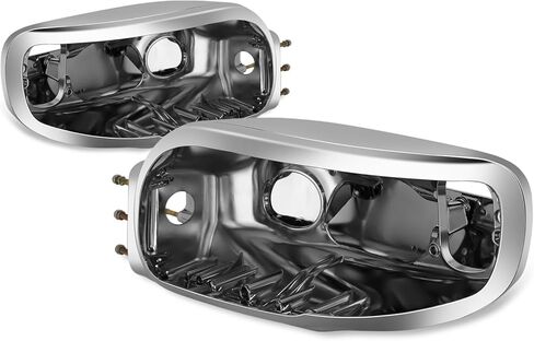 PM PERFORMOTOR Pair of Headlight Housings Compatible with 2006-2025 Peterbilt 367 567 388 389 589, Driver and Passenger Side, Polished Chrome in Saudi Arabia