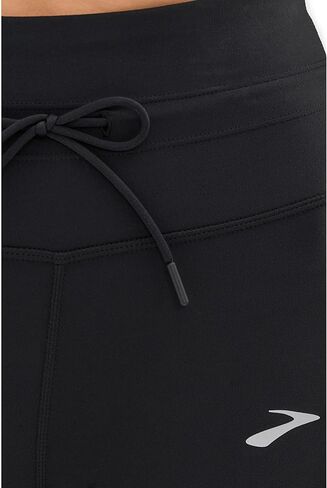 Brooks Women’s Luxe Tight, Performance Active Leggings, Buttery Soft, Phone Pockets, Adjustable Drawcord for Runs & Workouts - Black - Medium in Saudi Arabia