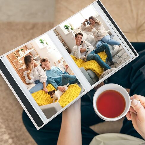 ألبوم صور مقاس 5 × 7، سجل قصاصات بغطاء قماشي سهل الارتداء مع نافذة أمامية، يحمل 52 صورة (26 جيبًا)، للأطفال، وحفلات الزفاف، والسفر، باللون الأخضر in Kuwait