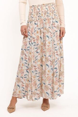 تنورة Seana-Shirred-Waist-Maxi-Baisley للسيدات من Petal & Pup in Kuwait