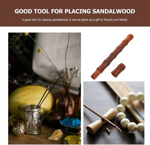 Bamboo Agarwood Incense Tube Tea Containers Wood Bracket Cone Incense Burner Incense Storage Tool Tea Leaf Container Incense Sticks Simulation Bamboo Joint Incense Container Brown in Kuwait