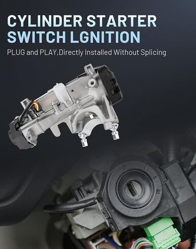 Ignition Lock Cylinder Assembly with 2 ID48 Transponder Keys (Unprogrammed), Compatible with Honda Accord CR-V Odyssey Fit 03-07, Replaces 35100-SDA-A71 in Saudi Arabia