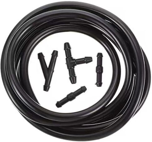 مجموعة خرطوم غسيل الزجاج الأمامي - تتضمن خرطوم سائل غسيل بطول 3 أمتار و12 قطعة من موصلات الخراطيم المتوافقة مع تركيب فوهة غسيل الزجاج الأمامي لمعظم المركبات لتوصيل فوهات مضخات المياه في السيارة in Kuwait