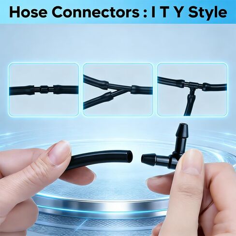 مجموعة خرطوم غسيل الزجاج الأمامي - تتضمن خرطوم سائل غسيل بطول 3 أمتار و12 قطعة من موصلات الخراطيم المتوافقة مع تركيب فوهة غسيل الزجاج الأمامي لمعظم المركبات لتوصيل فوهات مضخات المياه في السيارة in Kuwait