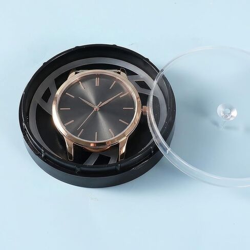 3Pcs Portable Watch Storage Box for Watch Dials Dust And Scratch Protection Organizer Watches Holder Organizer for Men Display Travel Case 2-Inch Diameter Black in Saudi Arabia