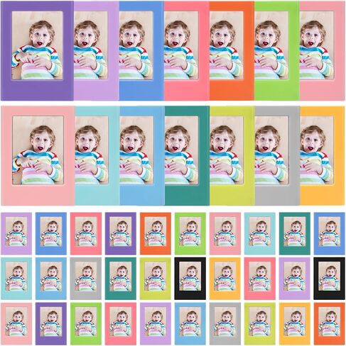 15 حزمة من إطار الصورة المغناطيسي لـ Fujifilm Instax 3 بوصة إطار صورة صغير للطاولة حامل إطار صورة مغناطيسي للثلاجة ومحفظة مكتب الثلاجة، 15 لونًا in Saudi Arabia