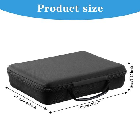 Watch Storage Case, 15 Slot Hard Travel Wristwatches Box with Soft Protective Pillows, Black Organizer Display Holder for Men Women, Fits up to 60mm in Saudi Arabia