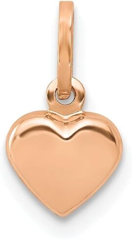 14K Gold Polished 3-D Heart Charm Pendant in Saudi Arabia