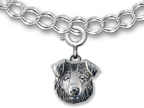 Sterling Silver Australian Shepherd Charm for Charm Bracelet - Aussie Dog Gifts for Women in Saudi Arabia