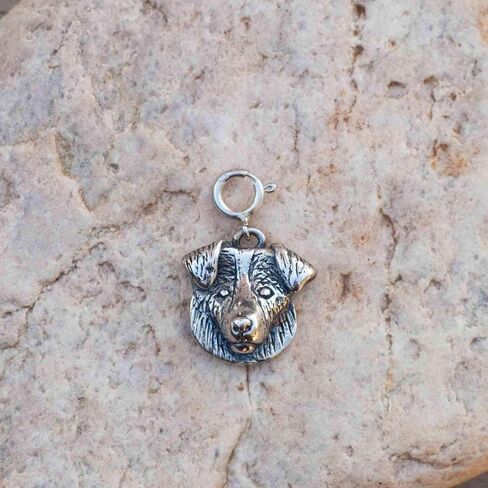 Sterling Silver Australian Shepherd Charm for Charm Bracelet - Aussie Dog Gifts for Women in Saudi Arabia