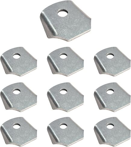 10 قطع من علامات التبويب الخدعة، بفتحة 3/8 بوصة، وسمك 0.12 بوصة، وعرض 1.79 بوصة، وطول 1.75 بوصة، تناسب محور العروة لحوامل الصدمات، والمقطورات والأقفاص الدوارة، وألسنة الصدمات، وألسنة اللحام، ومجموعات فولاذية عالمية ملحومة على ملحقات التثبيت in Kuwait