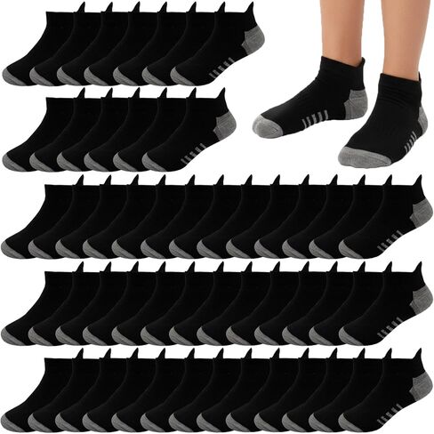20 Pairs Boys Low Cut Ankle Socks Kids Crew Athletic Breathable Cushion Sole Socks for Running Hiking in Saudi Arabia