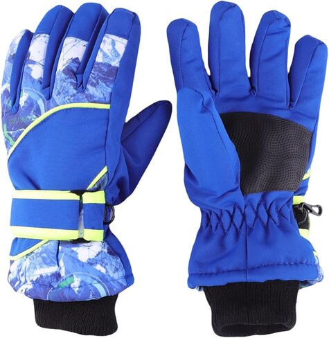 Kids-Waterproof-Ski-Gloves - Boys-Girls Winter-Snow-Glove Thickening Warm Windproof Cold-Weather Mittens for Snowboard Sledding Kids Outdoor in Saudi Arabia