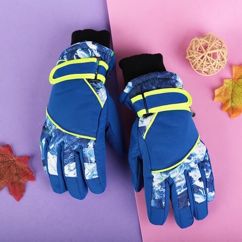 Kids-Waterproof-Ski-Gloves - Boys-Girls Winter-Snow-Glove Thickening Warm Windproof Cold-Weather Mittens for Snowboard Sledding Kids Outdoor in Saudi Arabia