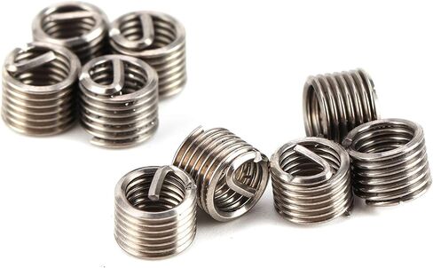 100pcs 304 Stainless Steel Thread Repair Insert Kit M5 x 0.8 x 1.5D High Strength Screw Thread Repairing Tool for Aluminum Alloy Copper Plastic Zinc Alloy in Saudi Arabia