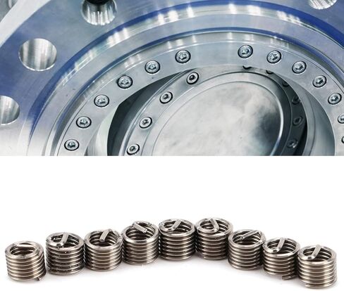 100pcs 304 Stainless Steel Thread Repair Insert Kit M5 x 0.8 x 1.5D High Strength Screw Thread Repairing Tool for Aluminum Alloy Copper Plastic Zinc Alloy in Saudi Arabia