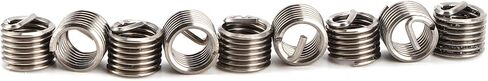 100pcs 304 Stainless Steel Thread Repair Insert Kit M5 x 0.8 x 1.5D High Strength Screw Thread Repairing Tool for Aluminum Alloy Copper Plastic Zinc Alloy in Saudi Arabia