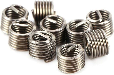 100pcs 304 Stainless Steel Thread Repair Insert Kit M5 x 0.8 x 1.5D High Strength Screw Thread Repairing Tool for Aluminum Alloy Copper Plastic Zinc Alloy in Saudi Arabia