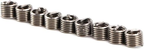 100pcs 304 Stainless Steel Thread Repair Insert Kit M5 x 0.8 x 1.5D High Strength Screw Thread Repairing Tool for Aluminum Alloy Copper Plastic Zinc Alloy in Saudi Arabia