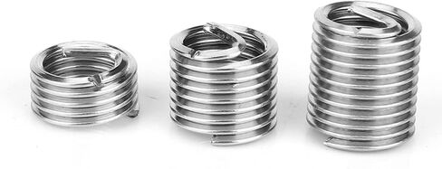 M10 x 1.25 Thread Repair Insert Kit, 12PCS Screw Sleeve Tool, Stainless Steel Threaded Inserts for Damaged Threads, High Strength Wire Screw Sleeve Kit with 1D 1.5D 2D Inserts, IDE in Kuwait