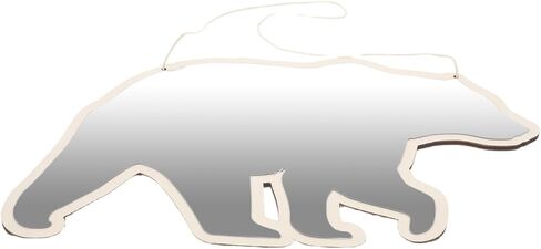 Sewroro Acrylic Bear Mirror Portable Safety Makeup Mirror for Bedroom Vanity and Nursery Decorative Hanging Ornament in Saudi Arabia
