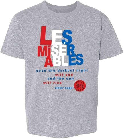 تي شيرت Pop Threads Les Misérables Victor Hugo غلاف فني للشباب والأطفال والبنات والصبيان in Saudi Arabia