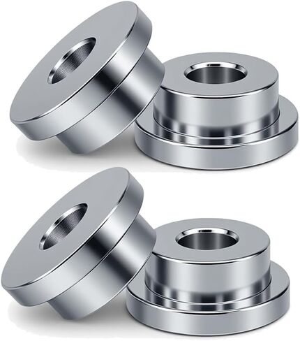 Solid Handlebar Riser Bushings Compatible with Harley Softail Dyna Sportster 1973-2018 - Heavy Duty Steel Mounts for Ape Hangers & T-Bars, Eliminates Flex (Black, 4 Pack)​ in Saudi Arabia