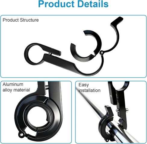 موسع مقود الدراجة 4 بوصة من سبائك الألومنيوم لتركيب الهاتف، نظام تحديد المواقع والكاميرا، يناسب قضبان 0.75 بوصة - 1.26 بوصة للدراجات، الدراجة الإلكترونية، ATV، الدراجة النارية in Kuwait