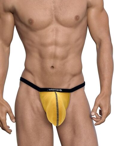 Wildmant Modal Micro Thong Big Boy Pouch Gold in Kuwait