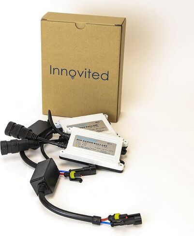 Innovited H13-3 9008 4300K ​​Hi/Lo Bi xenon HID حزمة مصابيح زينون مع صابورة رفيعة INOAC بقدرة 55 وات (OEM أصفر) in Saudi Arabia