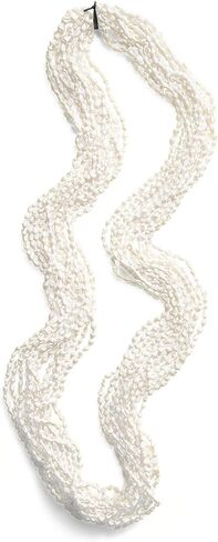 قلادة طويلة من صدفة ناسا البيضاء - 12 خيطًا in Kuwait