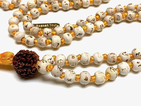 Tulsi Mala Necklace – 5 Mukhi Rudraksha, Hand-knotted 108 Beads in Saudi Arabia