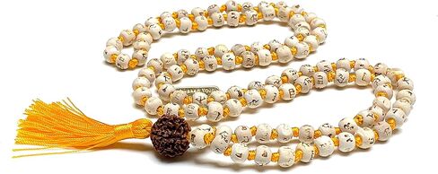 Tulsi Mala Necklace – 5 Mukhi Rudraksha, Hand-knotted 108 Beads in Saudi Arabia