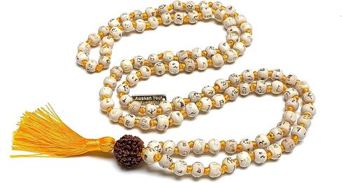 Tulsi Mala Necklace – 5 Mukhi Rudraksha, Hand-knotted 108 Beads in Saudi Arabia
