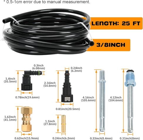 3/8" Fuel Line Repair Kit Automotive Replacement Nylon Fuel Line Repair Kit (23 Pack) in Kuwait
